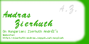 andras zierhuth business card